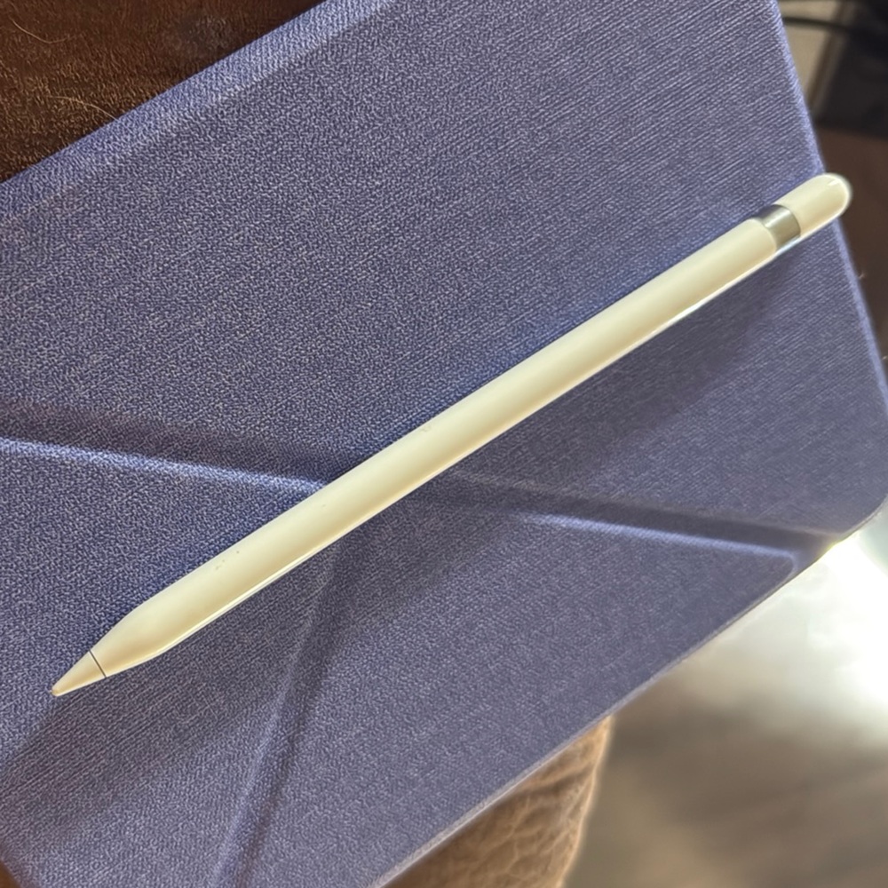Apple Pencil with Purple Case